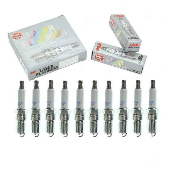 10 pc NGK Laser Platinum Spark Plugs compatible with Ford E-350 Econoline Club Wagon 6.8L V10 1997-2002