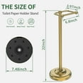 thumbnail image 5 of Toilet Paper Holder Stand,Free Standing Toilet Paper Holder,Modern Post Pivoting Toilet Paper Stand with Stable Weighted Base,SUS304 Stainless Steel Tissue Roll Holder Stand for Bathroom,Brushed Gold, 5 of 13