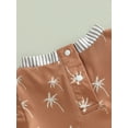thumbnail image 6 of Coduop Infant Baby Girls Bodysuit Romper Coconut Tree Print Short Sleeve Bowknot Jumpsuits Summer, 6 of 8