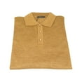 thumbnail image 5 of Mens PRINCELY Soft Merinos Wool Sweater Knits Lightweight Polo 1011-40 Cognac, 5 of 6