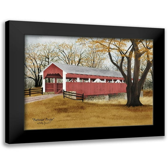 Jacobs, Billy 14x12 Black Modern Framed Museum Art Print Titled - Butternut Bridge
