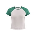 thumbnail image 5 of No Boundaries Raglan Cotton Baby Tee with Short Sleeves, Women's, 5 of 5