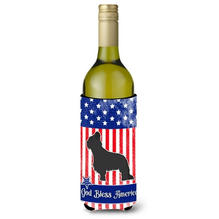 

Carolines Treasures BB3326LITERK USA Patriotic Briard Wine Bottle Beverge Insulator Hugger Wine Bottle multicolor