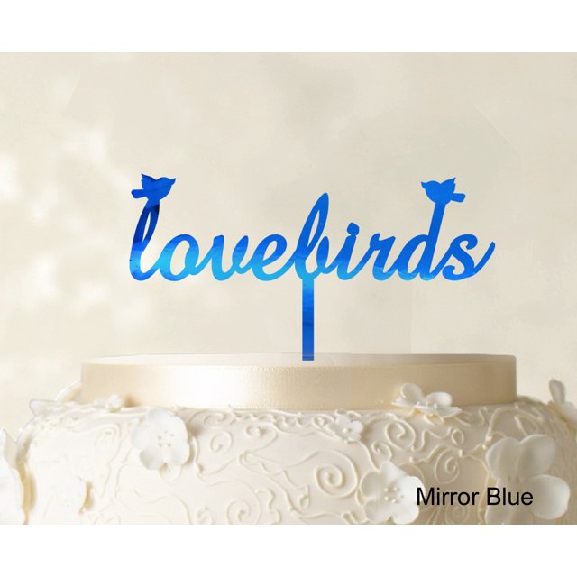 Love Birds Wedding Cake Topper Custom Cake Topper Color Option Available 6-7 Inches Wide