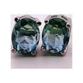 thumbnail image 5 of 8x6mm Blue & Green Tourmaline Sterling Silver Earrings 86BGTSSE4, 5 of 10