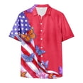 thumbnail image 5 of Leey-World 250 Anniversary Usa Shirt Mens Hawaiian Shirt Patriotic Independence Day Short Sleeve Button Down(Watermelon Red,XL), 5 of 8