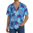 thumbnail image 3 of KLL Ornamental Turtles Print Men's Shirt Short Sleeve Button Down Summer Cuba Beach Shirts- 4X-Large, 3 of 7