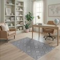 thumbnail image 2 of ODIKA 4'x6' Gray Southwestern Diamond Medallion Washable Area Rug Traditional Aztec Inspired Motif Stepped Pet Friendly, Non-Shedding for Bedroom, Reading Nook, 2 of 7