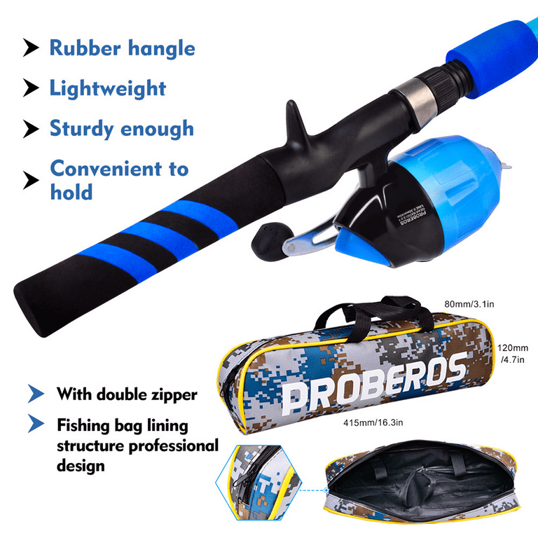 Kids Fishing Pole 150cm, Telescopic Kid Fishing Rod and Reel Combo Suitable for Boys, Girls, Size: Small, Blue