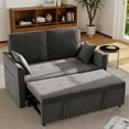 thumbnail image 5 of Convertible Sofa Bed,3 in 1 Sleeper Sofa with 2 Pillows and Adjustable Backrest for Living Room Office,Gray, 5 of 9