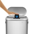 thumbnail image 3 of happimess Robo Kitchen 13.2-Gallon Slim Oval Motion Sensor Touchless Trash Can with Touch Mode, Platinum Silver, HPM1016A, 3 of 10