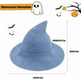 thumbnail image 2 of Halloween Witch Hat for Women Wide Brim Foldable Halloween Wool Hats for Party Cosplay Costume Accessory, 2 of 10