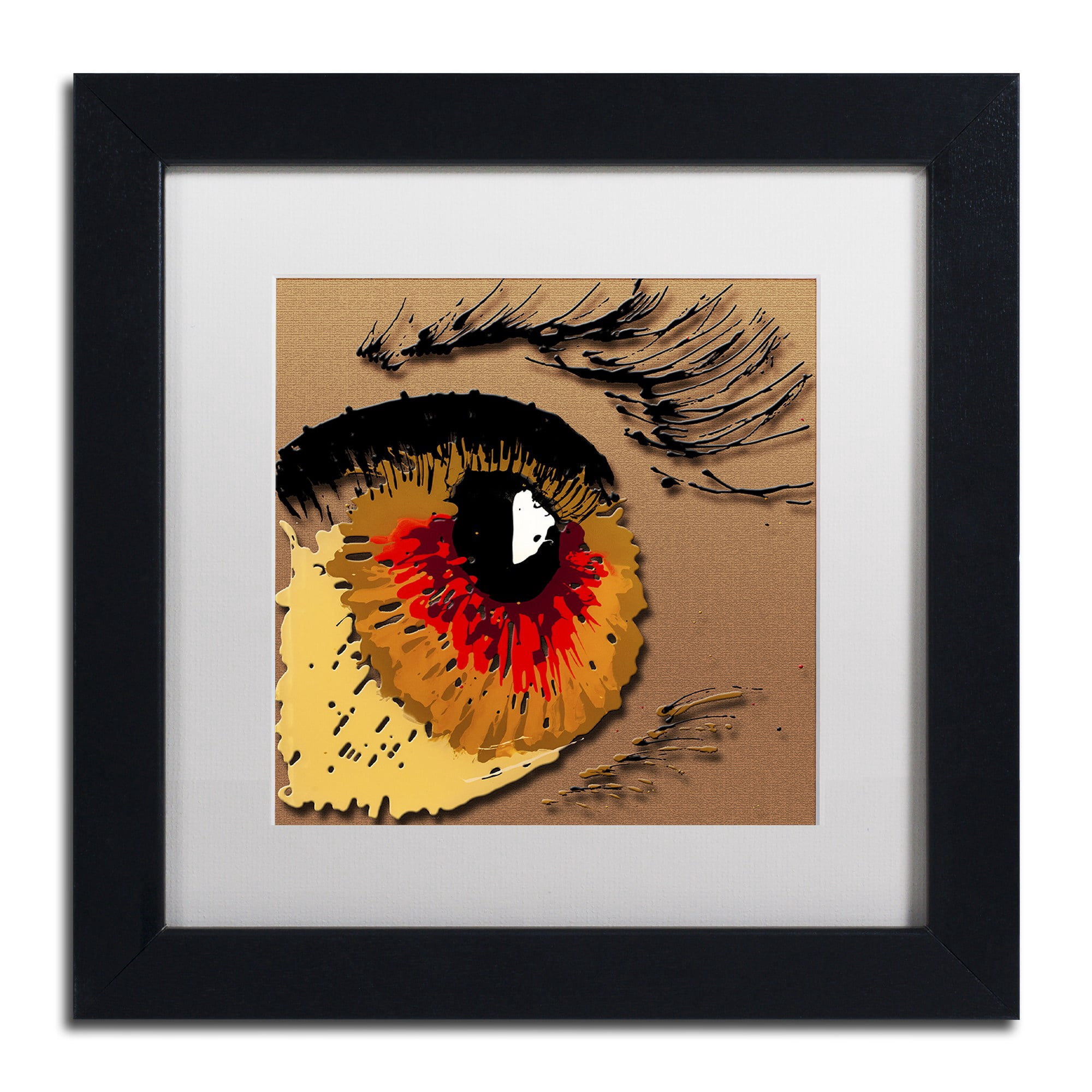 Trademark Fine Art "Eye 1" Canvas Art by Roderick Stevens, White Matte, Black Frame