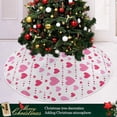thumbnail image 6 of FMSHPON Valentine's Day Romantic PinkRed Love Hearts Xmas Christmas Tree Skirt Stand Mat for Holiday Party Decoration Indoor Outdoor 48 inches, 6 of 6