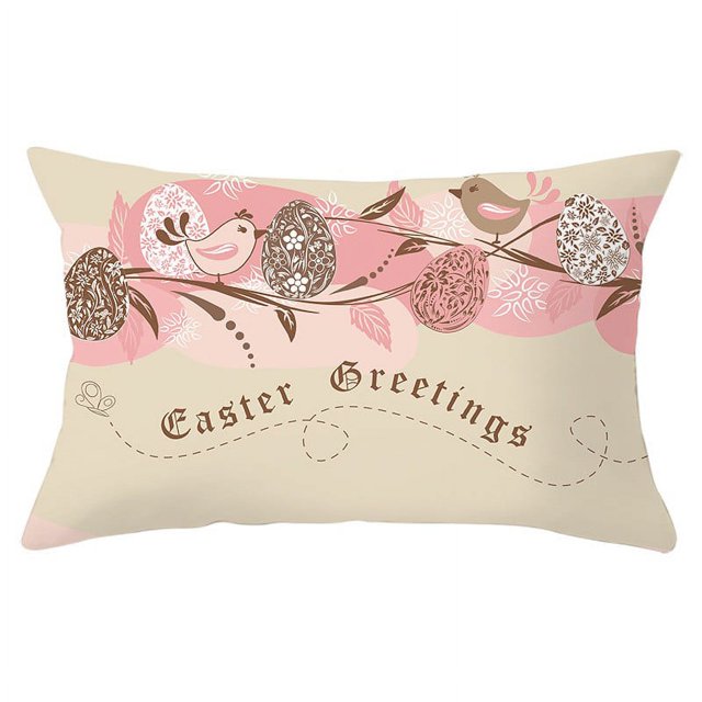 Fiudx Liquidación De Ahorros De Verano Funda De Almohada Decorativa De Piel De Melocotón Cepillada De Un Solo Lado De Pascua