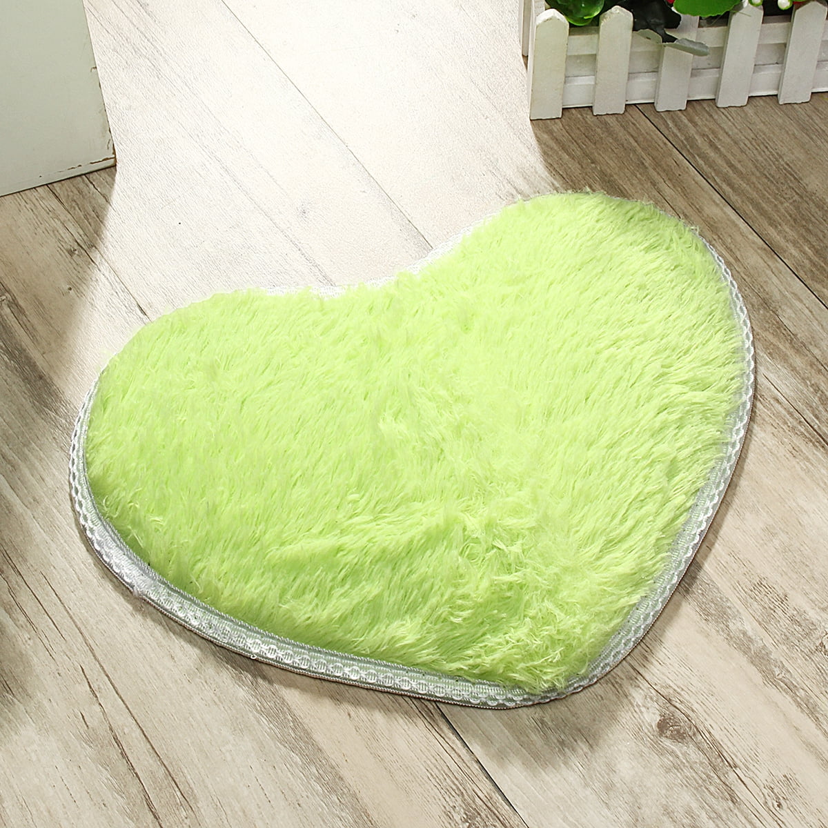Soft Fluffy Faux Sheepskin Area Rug Heart Design Thick Fur Rug For Living Room Bedroom Dormitory Reading Room Home Decor Diameter 11 8 15 7 Walmart Canada