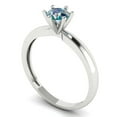 thumbnail image 2 of Clara Pucci 14K White Gold 0.5ct BlueMoissanite Solitaire Ring for Women, 2 of 8