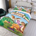 thumbnail image 3 of La Tierra Antes del Tiempo Conjunto de sábanas temático, trío de piezas, cómodo y amigable con la piel, diseño único, regalo de decoración para el hogar para familiares, amigos y fans, 90 cm * 190 cm, 3 of 6