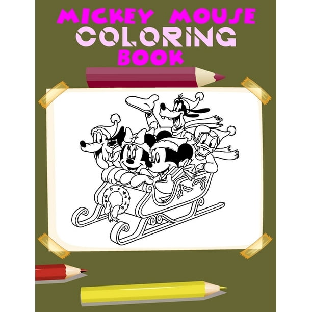 Mickey Mouse Coloring Book : Amazin Gift for Kids And Adults That Love Mickey Mouse Movie And Comic With Coloring Pages In ... White