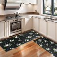 thumbnail image 3 of Kitchen Rugs Sets Of 2,Pioneer Flower Floral Print Pattern Anti Fatigue Kitchen Mat Rugs Non Slip Washable,Decorative Kitchen Floor Mats for Kitchen,Sink,Laundry,17"X47", 3 of 5