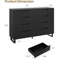 thumbnail image 2 of 55 inch Wide Farmhouse TV Stand, Entertainment Center with 8 Drawers for 75 inch TVs, Wooden Storage Cabinet for Living Room & Bedroom, 2 of 7