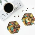 thumbnail image 4 of Sigee Robot and Monsters for Water-Resistant, Heat-Resistant, Non-Slip Leather Coasters Set, Ideal for Coffee Table, Office, Bar, Home Decor-Hexagon, 4 of 6