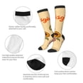 thumbnail image 4 of Picia Women Crew Soft Moisture-wicking Socks Gnomes Happy Thanksgiving Pattern Design Cotton Socks, One Size fit All, 4 of 9
