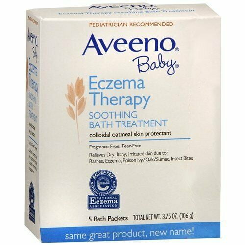 Aveeno Baby Soothing Bath Treatment Eczema Theraphy Tear-Free, 5ct 4-Pack