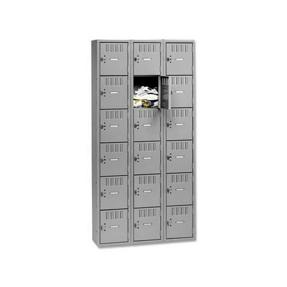 Tennsco Box Compartments, Triple Stack, 36"W x 18"D x 72"H