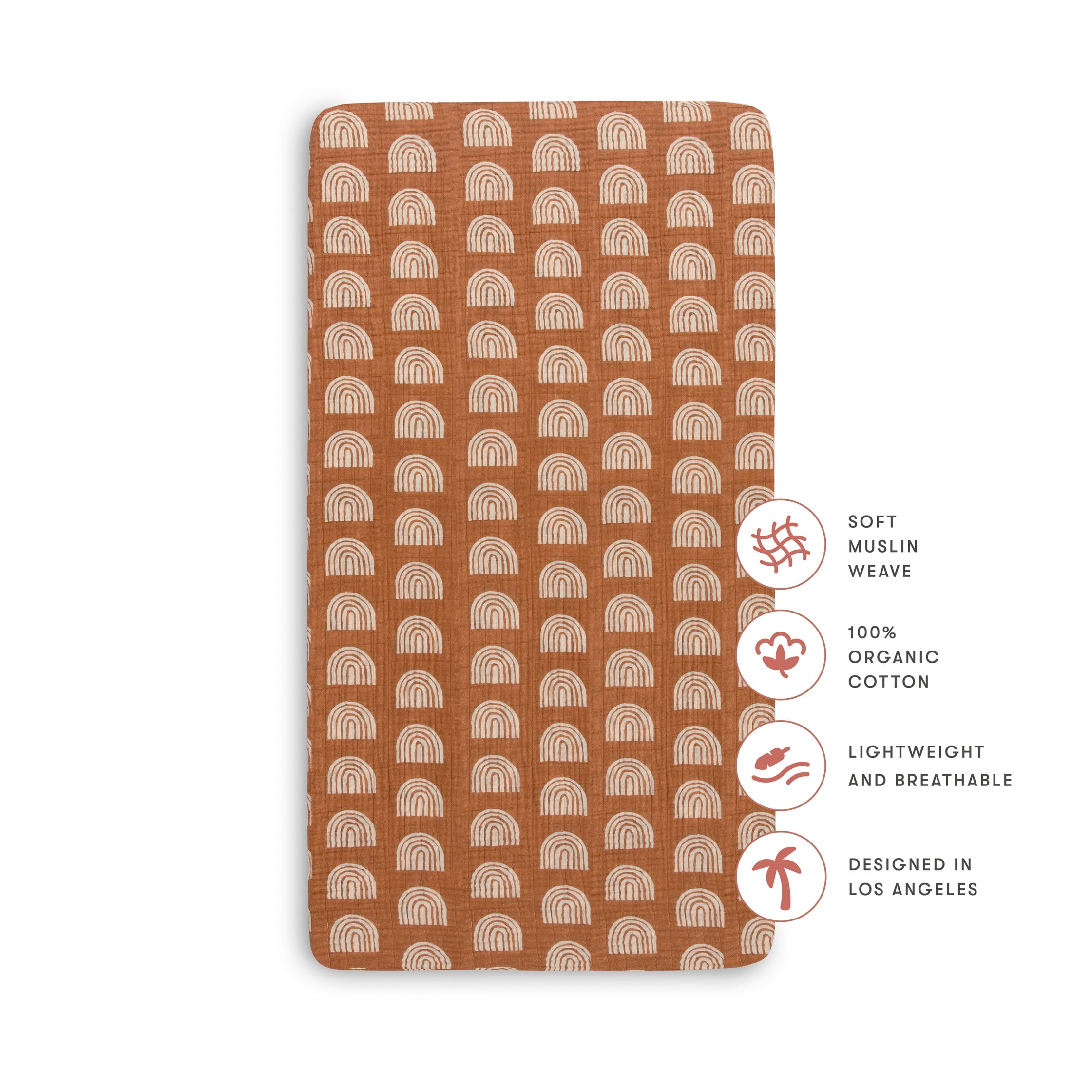 Babyletto Crib Sheet in GOTS Certified Organic Muslin Cotton