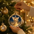 thumbnail image 4 of MYUNNIL Glowing Christmas Ornament Ball, 3.14" Mini Shatterproof Light-Up Night Scene Clear Globe Pendant with Warm LED Light for Xmas Tree Home Party Decor, 4 of 6