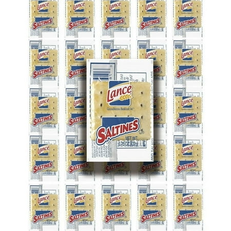 Lance Saltines Crackers - Single Serve Packets l Pack of 100 l Include Them in Your Salad Kit, Make Peanut Butter Crackers, or Pack Them in the Kid's Lunch Box