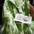 thumbnail image 4 of AuroraX Cozy Cotton Striped Throw Blanket for Office Nap Soft Plush Green Dip Dye Small Blanket for Couch and Bed 27"x39" Portable Breathable Throw for All Seasons Gift for Girls,Women, 4 of 6