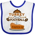 thumbnail image 3 of Inktastic Turkey Football and Pumpkin Pie Boys or Girls Baby Bib, 3 of 4