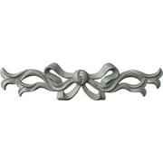 Ekena Millwork 13"W x 3"H x 3/4"P Versailles Medium Ribbon with Bow Center Onlay