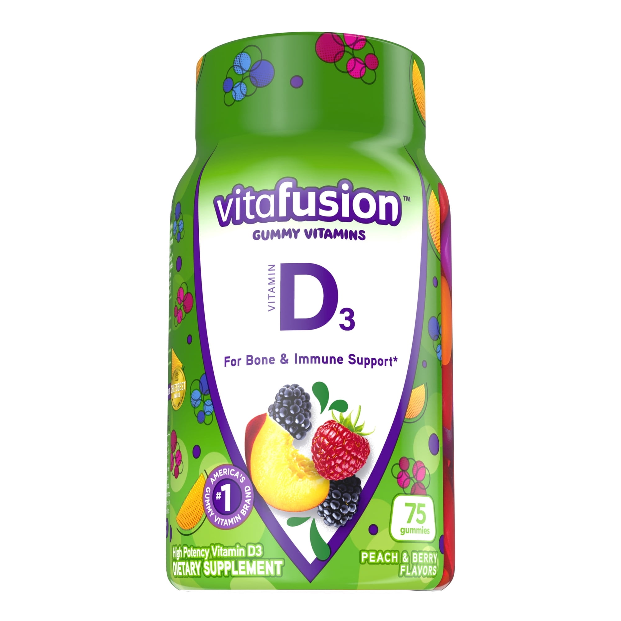 vitafusion Vitamin D3 Gummy Vitamins, 75 ct