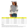 thumbnail image 4 of Jersey de punto informal para mujer, Jersey de punto con cuello redondo y mangas caídas con hombros descubiertos, empalme de Color, para primavera, Otoño e Invierno, 4 of 5