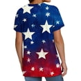 thumbnail image 6 of HEILAU American Flag Graphic T Shirts for Women 4th of July Tees V Neck 2025 Button Short Sleeve Independence Summer Shirt Patriotic Tops, 6 of 8