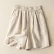 thumbnail image 1 of ICHUANYI Clearance Womens Summer Solid Color Leisure Pocket Pants Casual Elastic Waist Cotton And Linen Shorts(Beige, XXL) ICHUANYI WER2023081510563, 1 of 7
