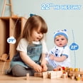 thumbnail image 5 of Muñecas de bebé Aori de la vida Real, muñeca realista de 22 pulgadas para recién nacido, cuerpo suave ponderado con accesorios de alimentación, juego de muñecas, 5 of 5