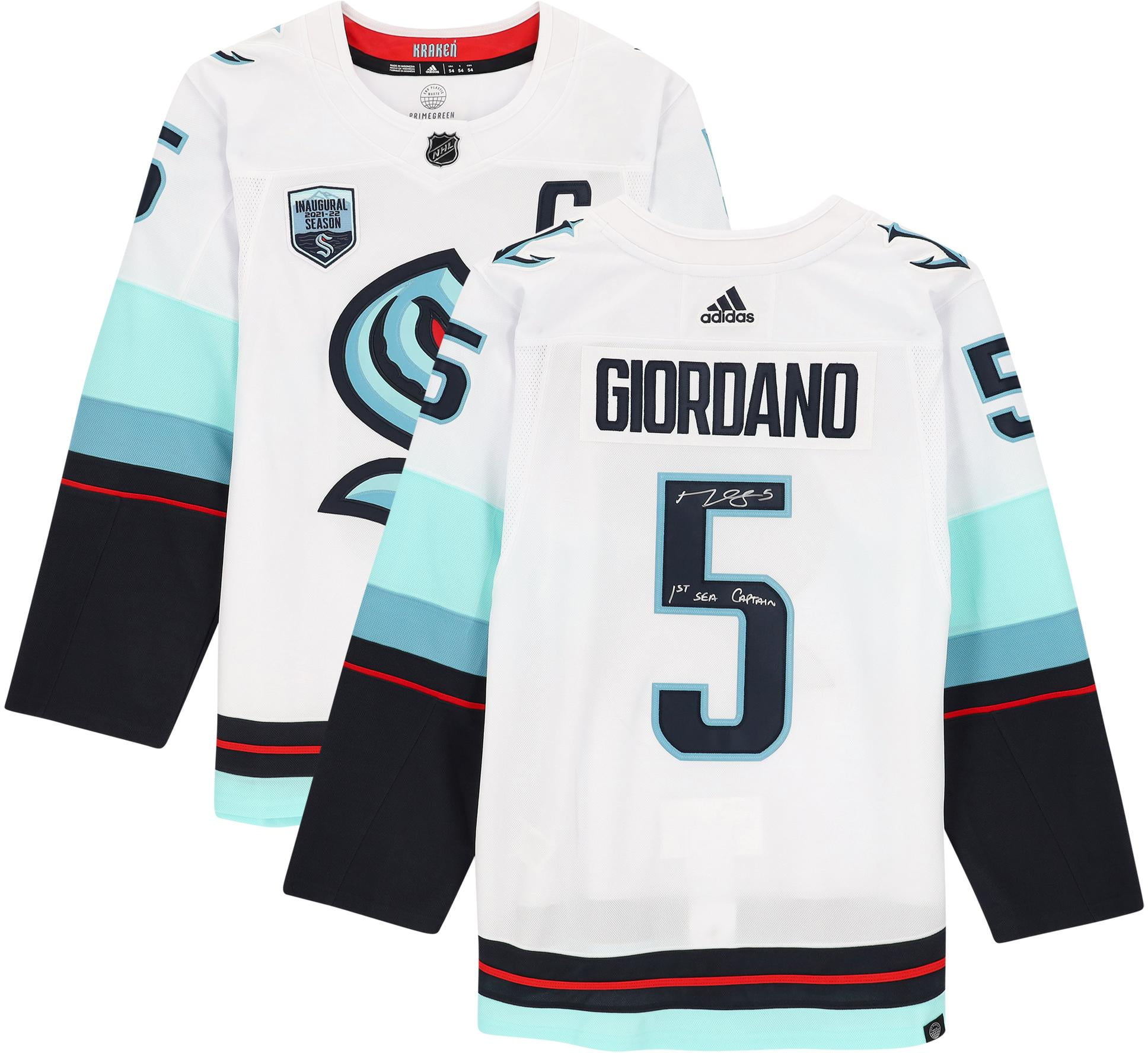 Mark Giordano Seattle Kraken Autographed White Adidas Authentic Jersey with  Inaugural Season Jersey Patch and "1st SEA Captain" Inscription - Fanatics  Authentic Certified - Walmart.com