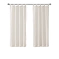 thumbnail image 4 of Mainstays Light Filtering Tab Top Curtain Panel Set, Set of 2, Beige, 37" W x 63” L, 4 of 5
