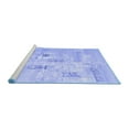thumbnail image 2 of Ahgly Company Machine Washable Indoor Round Abstract Blue Contemporary Area Rugs, 8' Round, 2 of 4