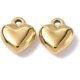thumbnail image 1 of 2 dijes de acero inoxidable 304 para hacer joyas, dijes de corazón chapados en oro de 18 quilates., 1 of 2