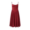thumbnail image 6 of Dresses For Women 2024 Sleeveless Sling Long Dress Solid Color Backless A-Line Bandage Dress Casual Summer Sundress, 6 of 6