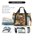thumbnail image 5 of Kuqiui Relaxing Cat With Orange Juice Print Foldable Travel Duffel Bag Tote Carry on Luggage Bag Personal item Sports Gym Bag Water Resistant Weekender Overnight Bags for Women and Men, 5 of 7