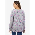 thumbnail image 2 of Woman Within Plus Size Perfect Printed Long-Sleeve V-Neck Tee, 2 of 6