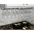thumbnail image 3 of Large Stemware Wine Glass Hanger Rack Under Cabinet Kitchen Bar Storage Black Iron 17 Inch Set of 8, 3 of 5