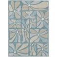 thumbnail image 2 of Addison Rugs Chantille Indoor/Outdoor Transitional Floral Teal Machine Washable Rectangle Rug, 5' x 7'6", 2 of 8