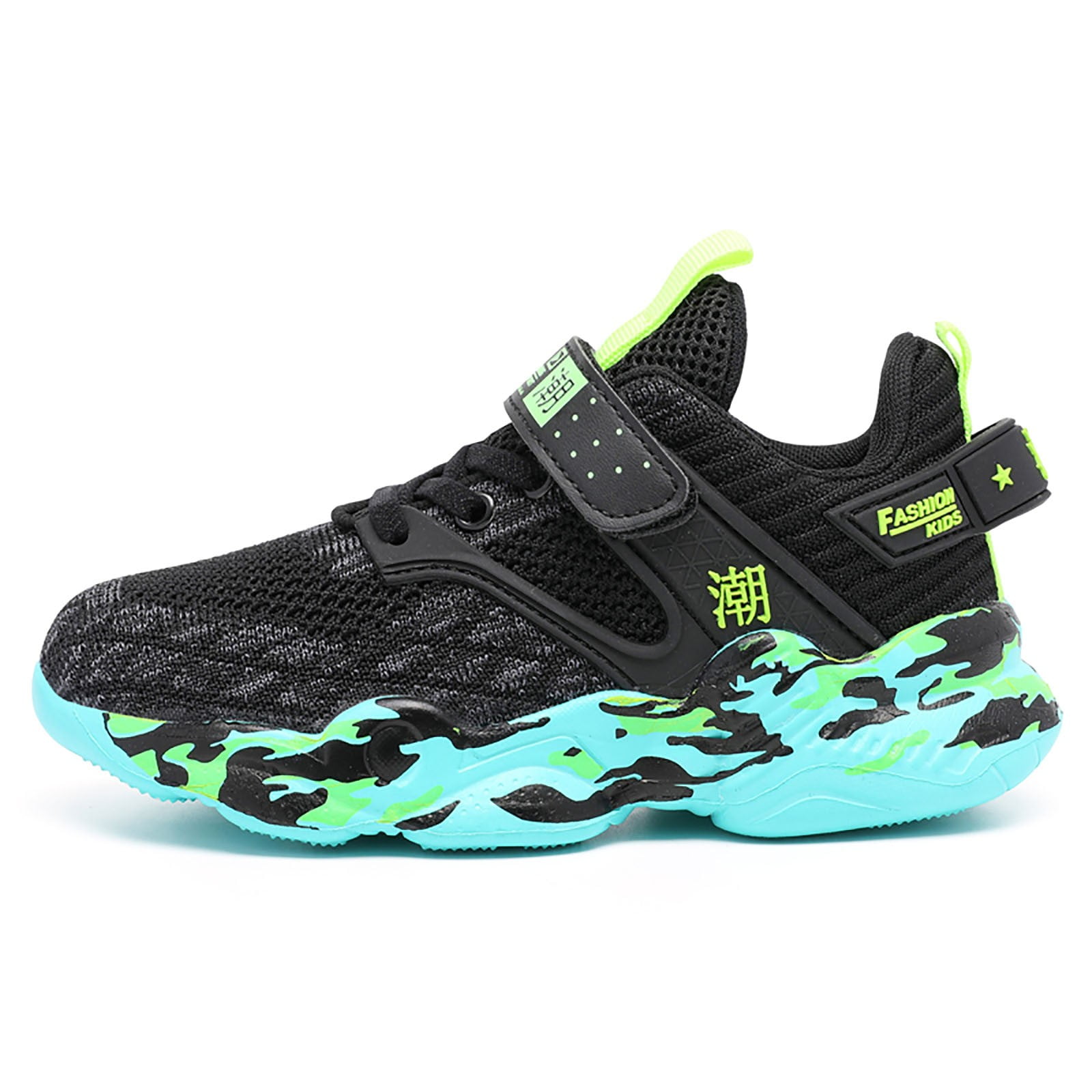 Zofedap Toddler Tennis Shoes Girl Boys Sneakers Kids Lightweight Breathable Tennis Walking Shoes Dark Green for Size Big Kids 4